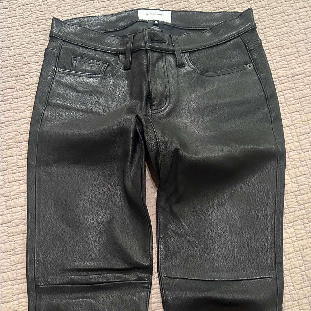 Current/Elliott Black Leather Pants